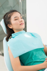 girl in dentists chair